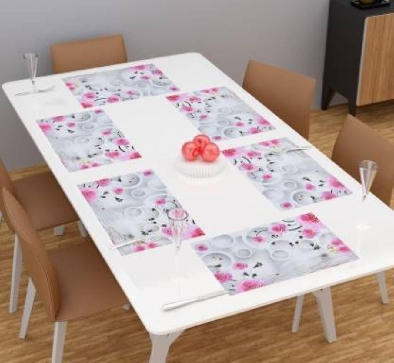     			DPA Collection PVC Abstract Table Mats ( 45 cm x 30 cm ) Pack of 6 - Multi