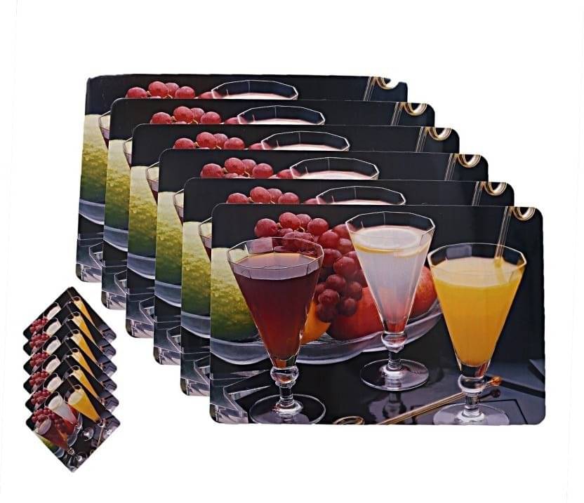 DPA Collection PVC Abstract Table Mats ( 45 cm x 30 cm ) Pack of 6 - Multi DPA Collection PVC Abstract Table Mats ( 45 cm x 30 cm ) Pack of 6 - Multi