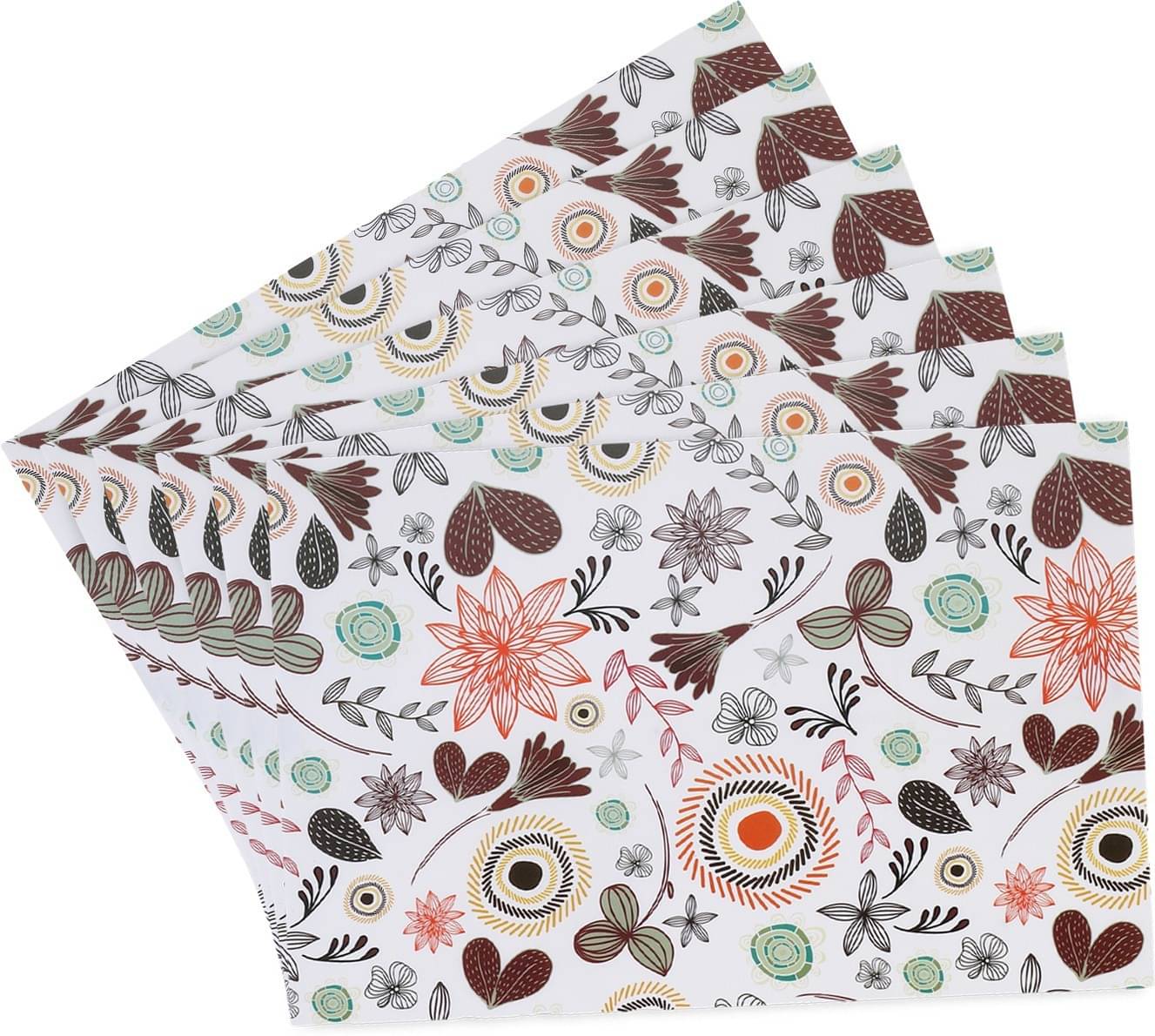 DPA Collection PVC Abstract Table Mats ( 45 cm x 30 cm ) Pack of 6 - Multi DPA Collection PVC Abstract Table Mats ( 45 cm x 30 cm ) Pack of 6 - Multi