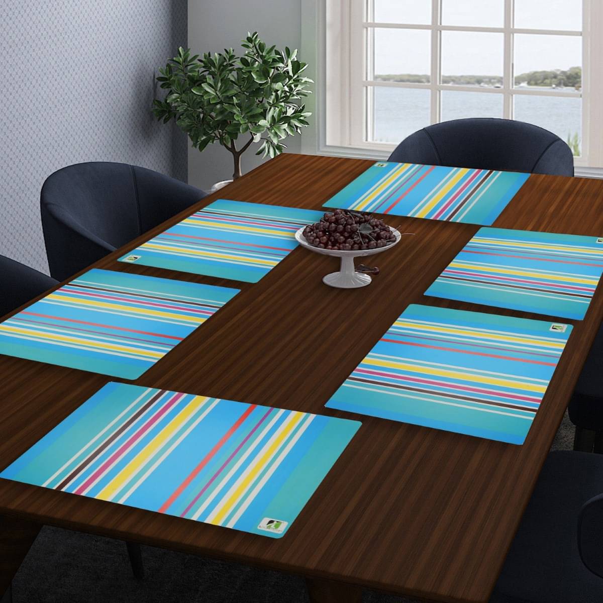 DPA Collection PVC Abstract Table Mats ( 45 cm x 30 cm ) Pack of 6 - Multi DPA Collection PVC Abstract Table Mats ( 45 cm x 30 cm ) Pack of 6 - Multi