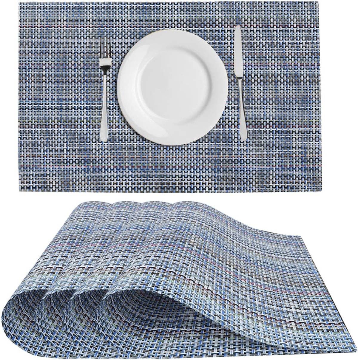 DPA Collection PVC Abstract Table Mats ( 45 cm x 30 cm ) Pack of 4 - Silver     			DPA Collection PVC Abstract Table Mats ( 45 cm x 30 cm ) Pack of 4 - Silver