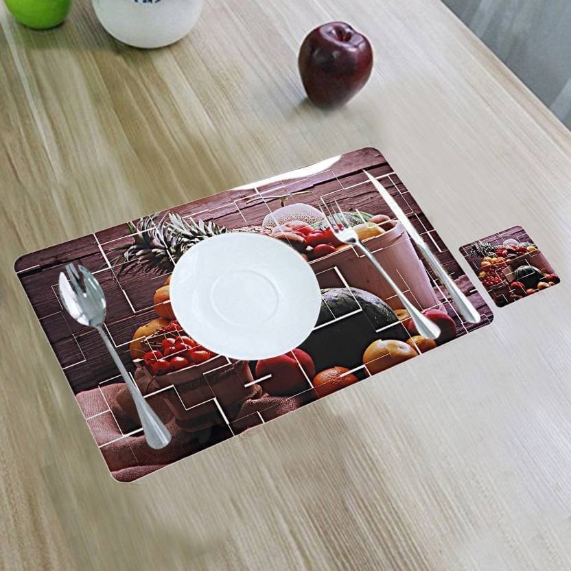 DPA Collection PVC Abstract Table Mats ( 45 cm x 30 cm ) Pack of 6 - Multi DPA Collection PVC Abstract Table Mats ( 45 cm x 30 cm ) Pack of 6 - Multi