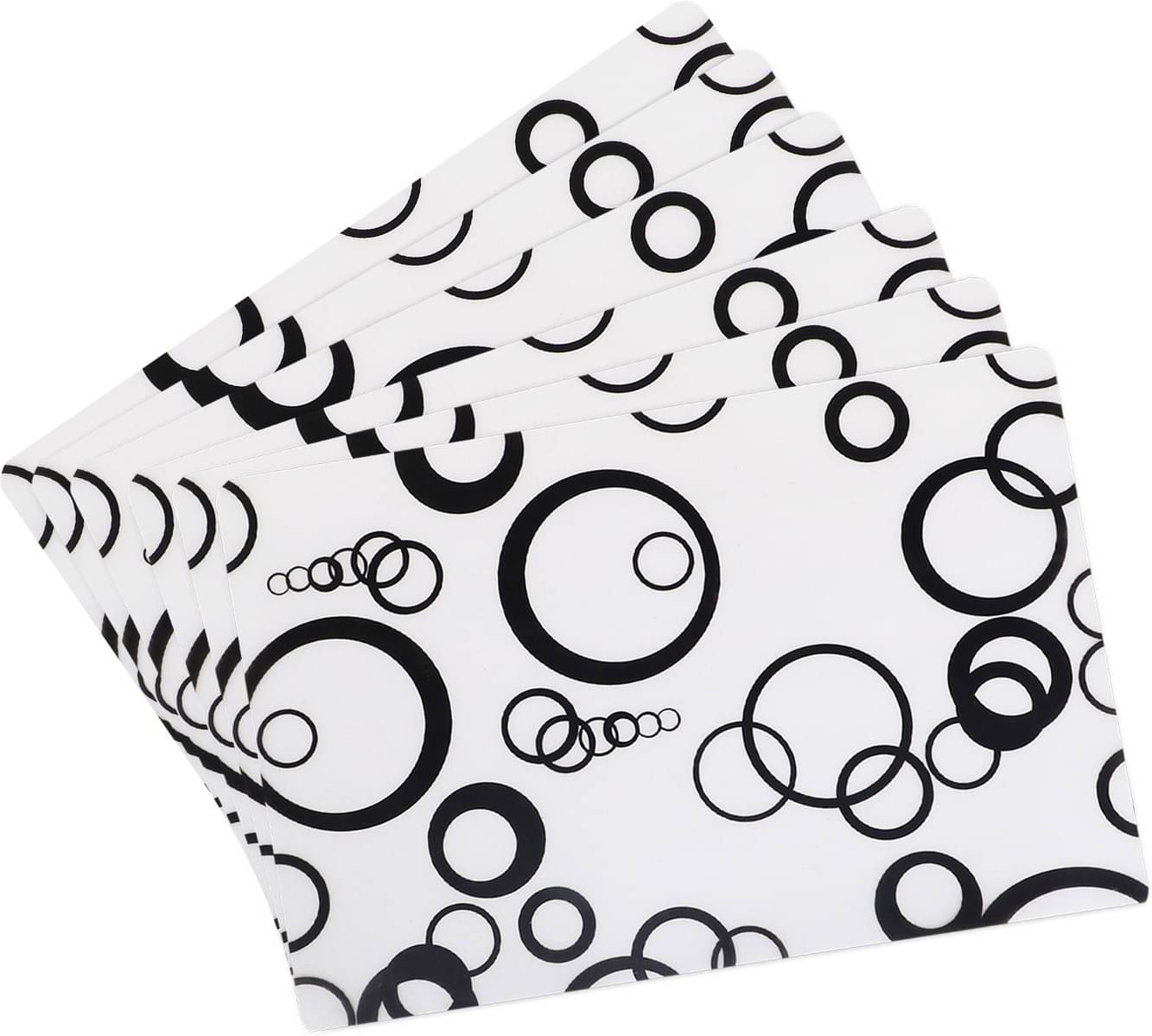 DPA Collection PVC Abstract Table Mats ( 45 cm x 30 cm ) Pack of 6 - White DPA Collection PVC Abstract Table Mats ( 45 cm x 30 cm ) Pack of 6 - White