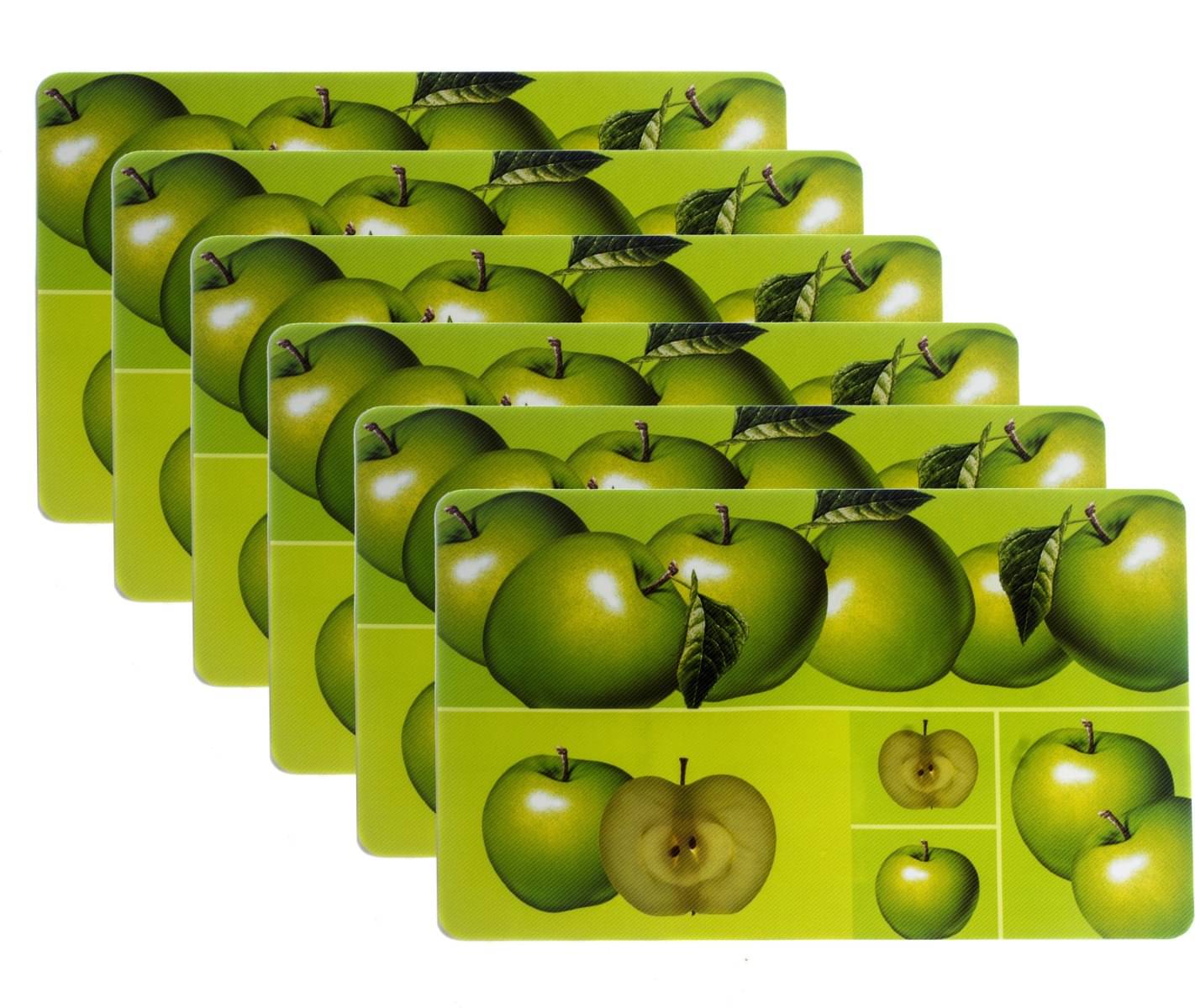 DPA Collection PVC Abstract Table Mats ( 45 cm x 30 cm ) Pack of 6 - Green DPA Collection PVC Abstract Table Mats ( 45 cm x 30 cm ) Pack of 6 - Green