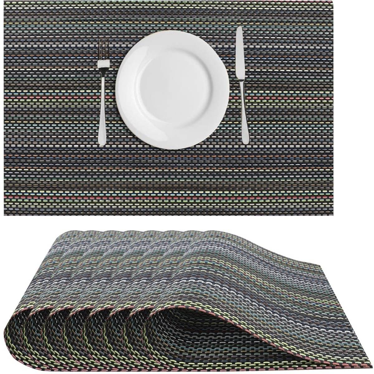 DPA Collection PVC Abstract Table Mats ( 45 cm x 30 cm ) Pack of 8 - Green DPA Collection PVC Abstract Table Mats ( 45 cm x 30 cm ) Pack of 8 - Green