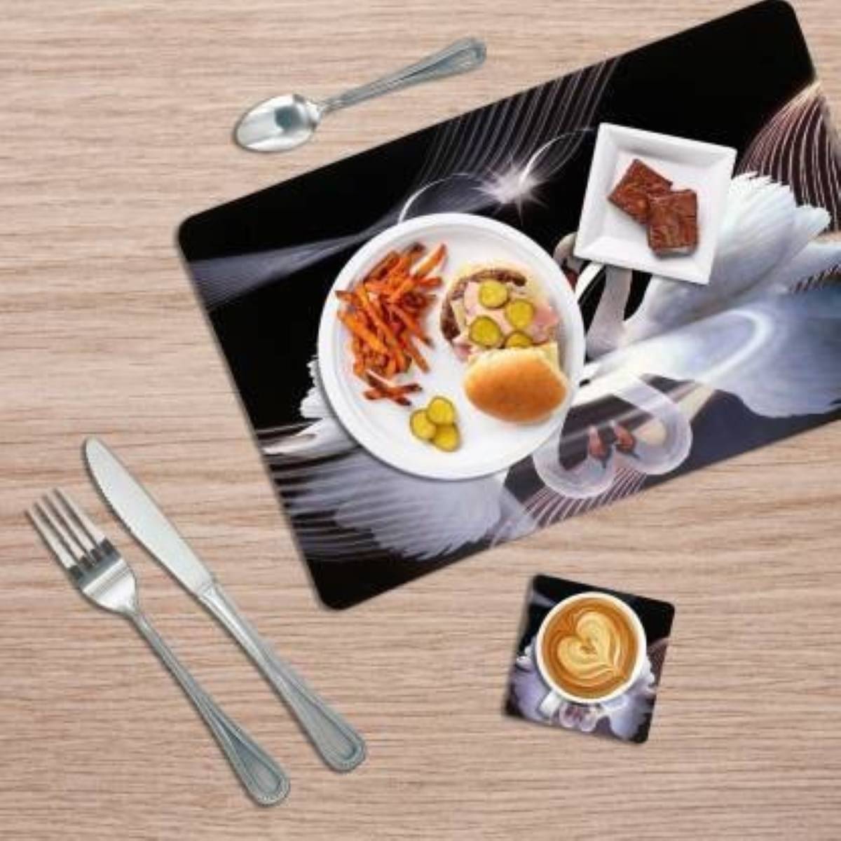 DPA Collection PVC Abstract Table Mats ( 45 cm x 30 cm ) Pack of 6 - Multi DPA Collection PVC Abstract Table Mats ( 45 cm x 30 cm ) Pack of 6 - Multi