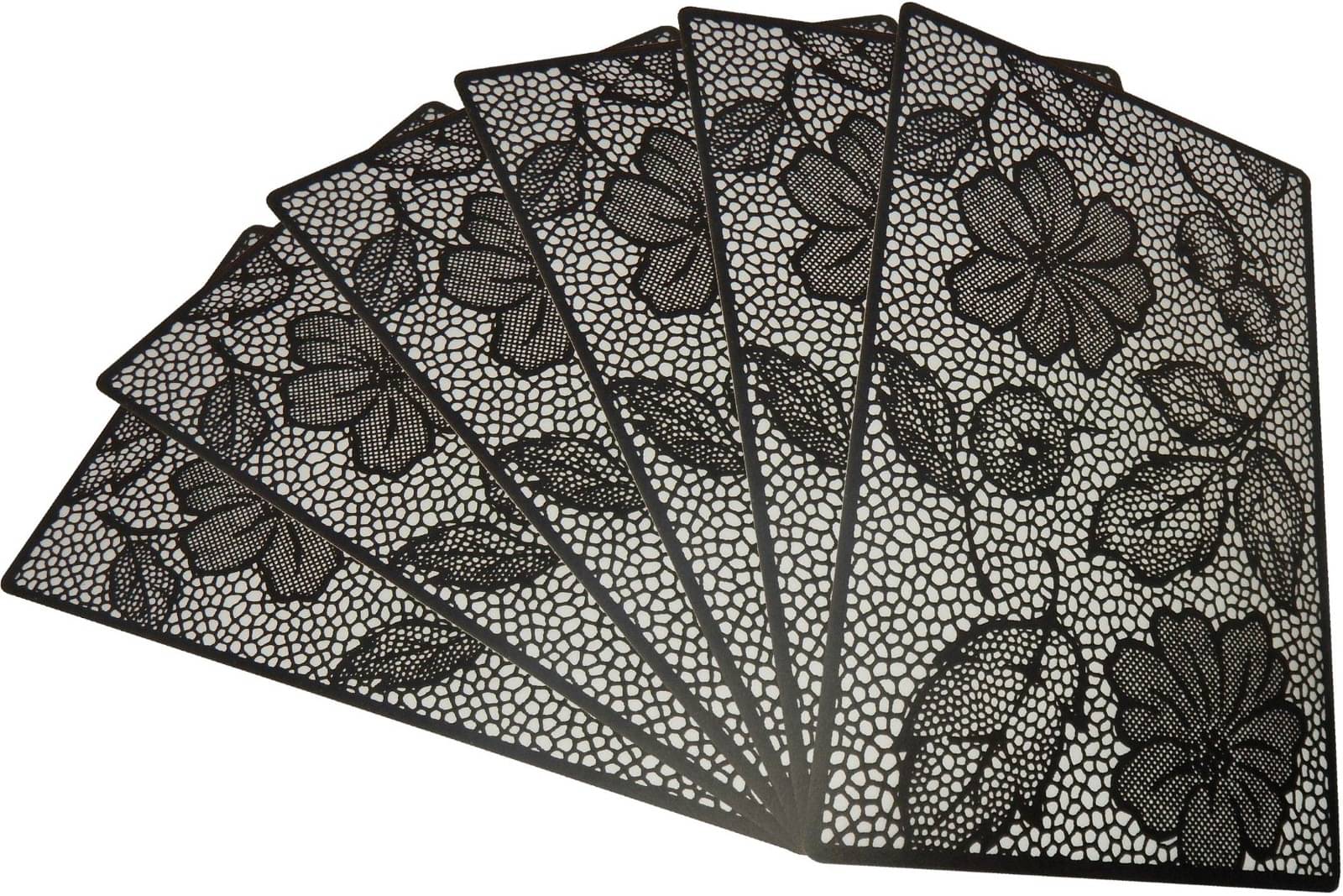     			DPA Collection PVC Abstract Table Mats ( 45 cm x 30 cm ) Pack of 6 - Silver