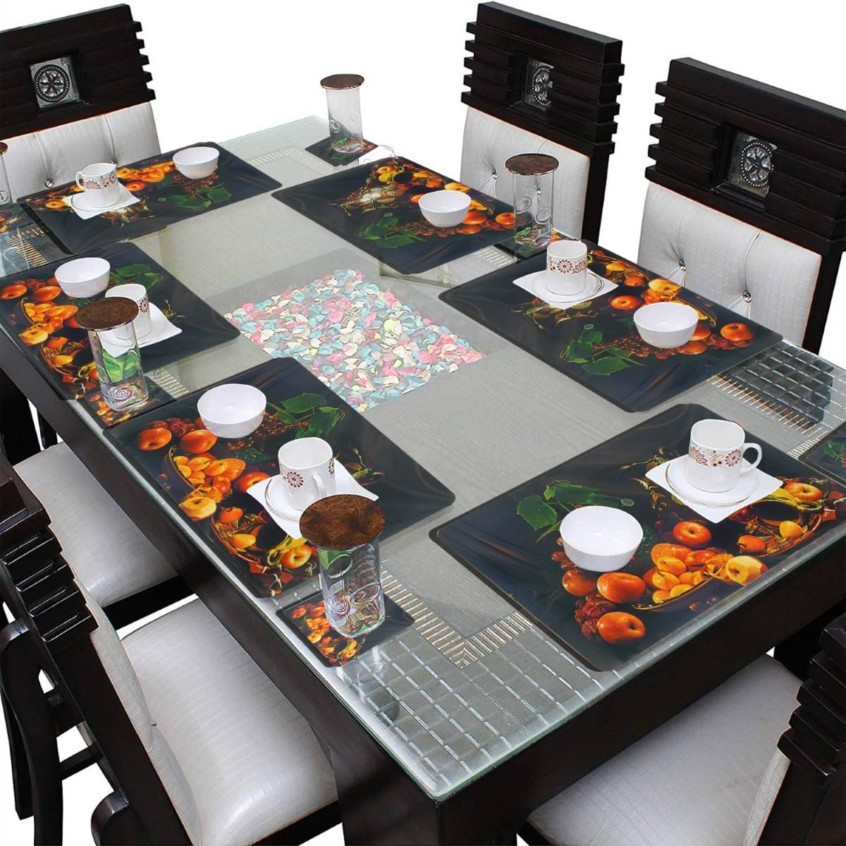     			DPA Collection PVC Abstract Table Mats ( 45 cm x 30 cm ) Pack of 12 - Multi