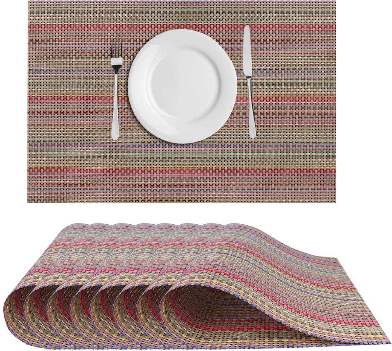 DPA Collection PVC Abstract Table Mats ( 45 cm x 30 cm ) Pack of 8 - Maroon DPA Collection PVC Abstract Table Mats ( 45 cm x 30 cm ) Pack of 8 - Maroon