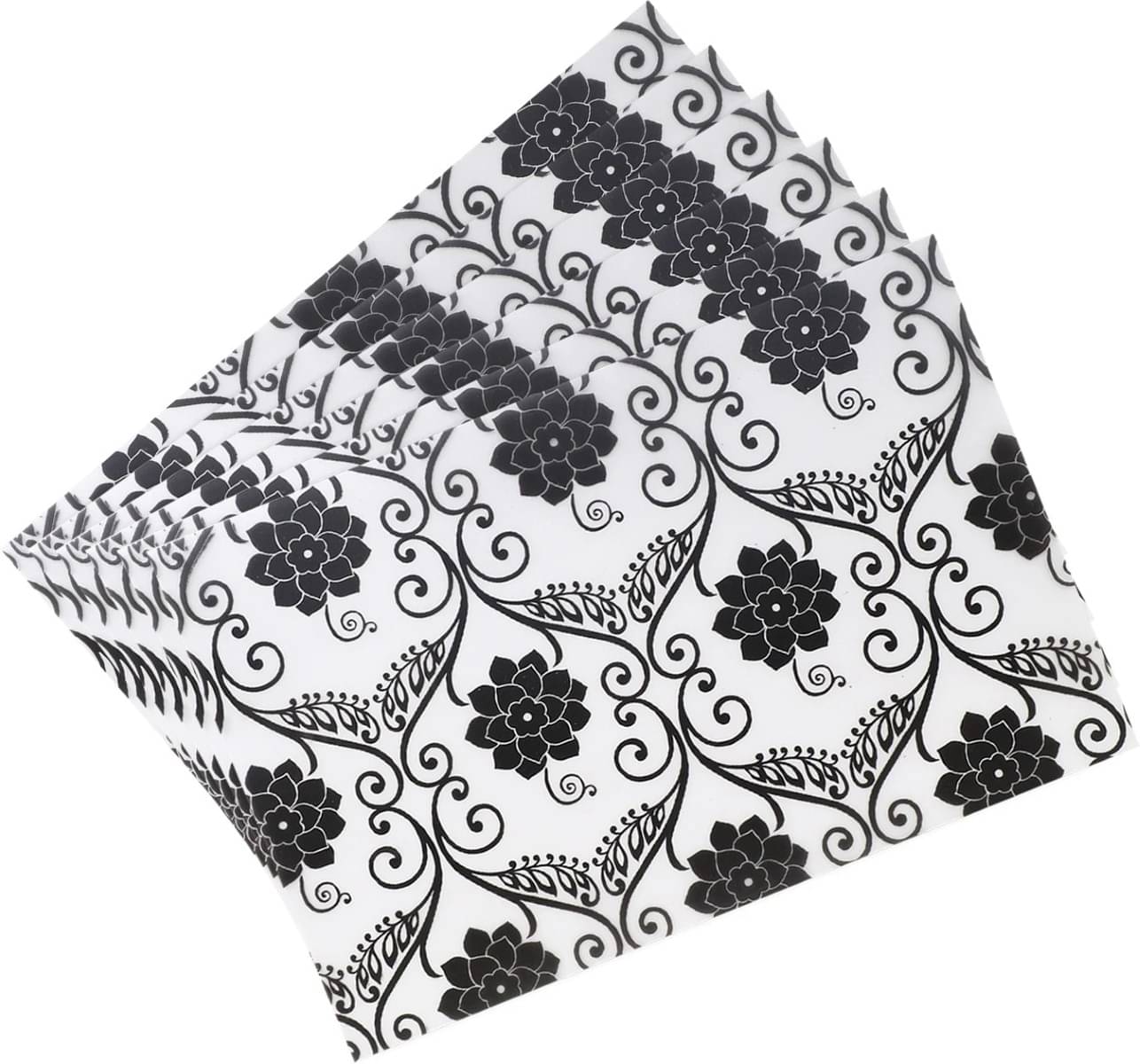 DPA Collection PVC Abstract Table Mats ( 45 cm x 30 cm ) Pack of 6 - Black DPA Collection PVC Abstract Table Mats ( 45 cm x 30 cm ) Pack of 6 - Black
