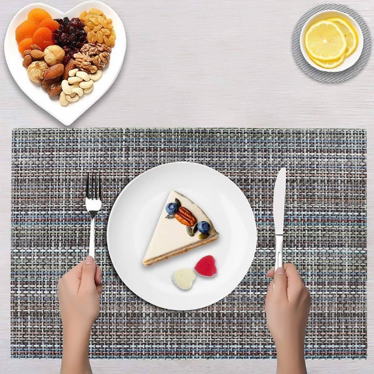 DPA Collection PVC Abstract Table Mats ( 45 cm x 30 cm ) Pack of 2 - Gray DPA Collection PVC Abstract Table Mats ( 45 cm x 30 cm ) Pack of 2 - Gray
