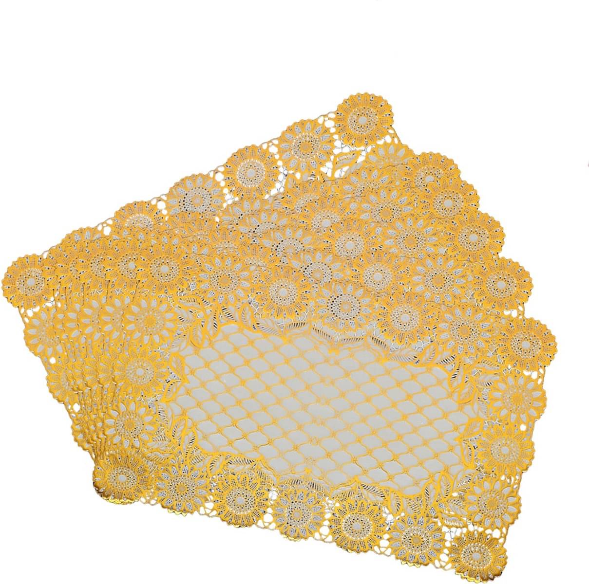DPA Collection PVC Abstract Table Mats ( 45 cm x 30 cm ) Pack of 6 - Gold DPA Collection PVC Abstract Table Mats ( 45 cm x 30 cm ) Pack of 6 - Gold