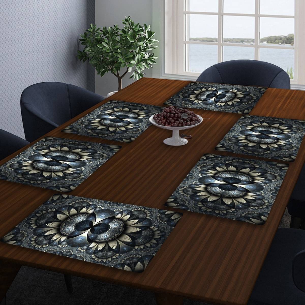 DPA Collection PVC Abstract Table Mats ( 45 cm x 30 cm ) Pack of 6 - Multi DPA Collection PVC Abstract Table Mats ( 45 cm x 30 cm ) Pack of 6 - Multi