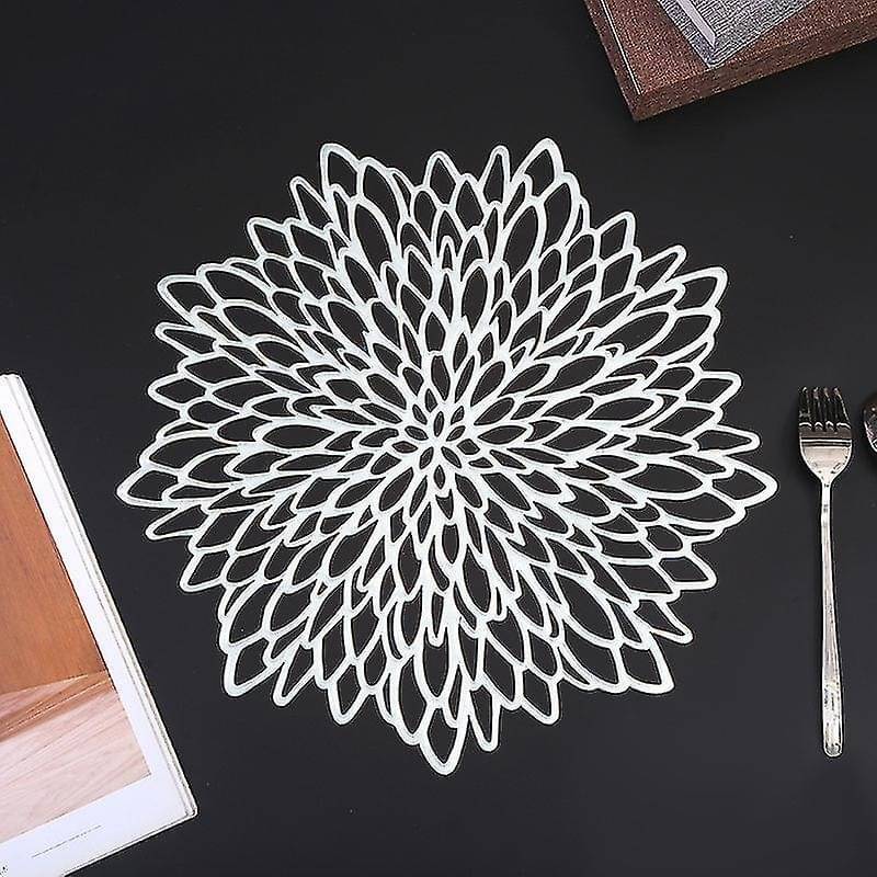 DPA Collection PVC Abstract Table Mats ( 45 cm x 30 cm ) Pack of 2 - Silver DPA Collection PVC Abstract Table Mats ( 45 cm x 30 cm ) Pack of 2 - Silver