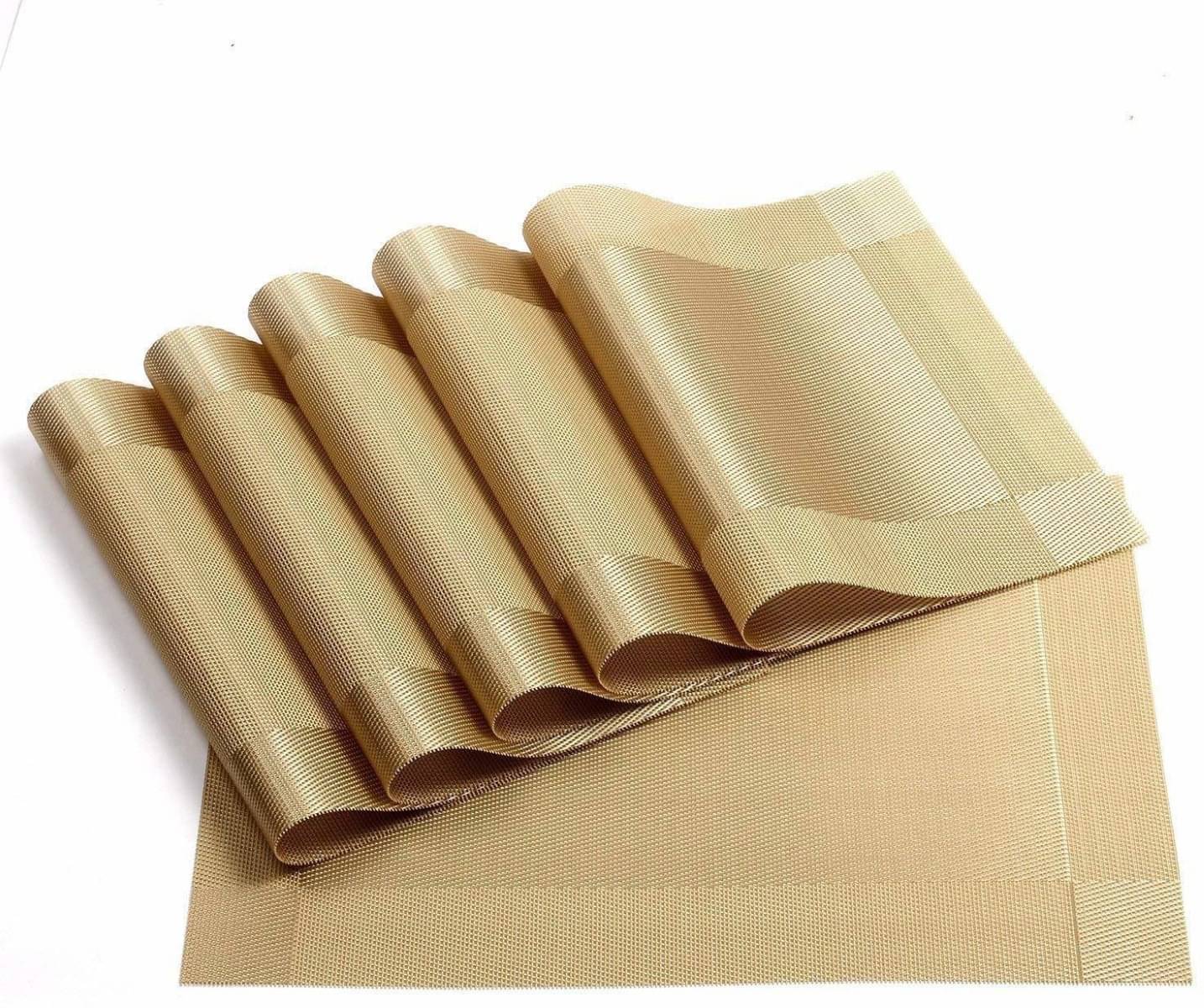 DPA Collection PVC Abstract Table Mats ( 45 cm x 30 cm ) Pack of 6 - Gold DPA Collection PVC Abstract Table Mats ( 45 cm x 30 cm ) Pack of 6 - Gold