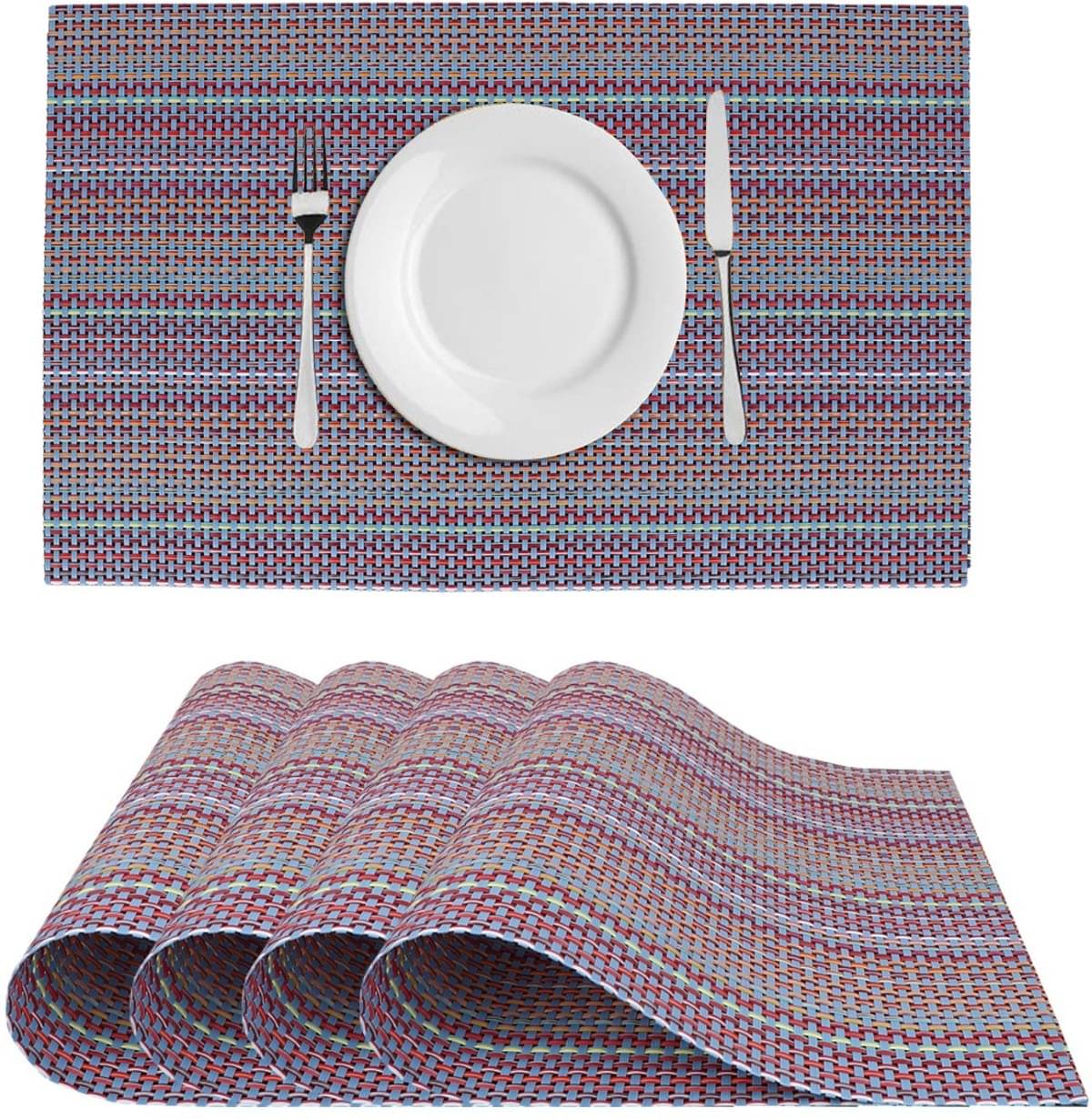 DPA Collection PVC Abstract Table Mats ( 45 cm x 30 cm ) Pack of 4 - Purple DPA Collection PVC Abstract Table Mats ( 45 cm x 30 cm ) Pack of 4 - Purple