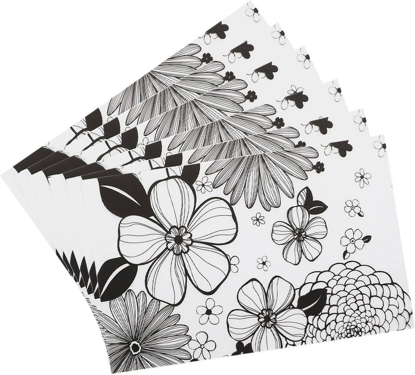     			DPA Collection PVC Abstract Table Mats ( 45 cm x 30 cm ) Pack of 6 - White