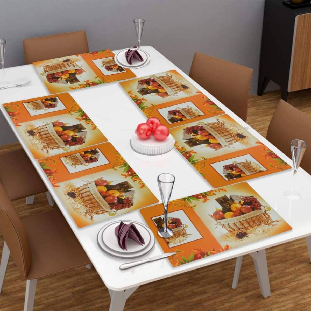     			DPA Collection PVC Abstract Table Mats ( 45 cm x 30 cm ) Pack of 6 - Multi