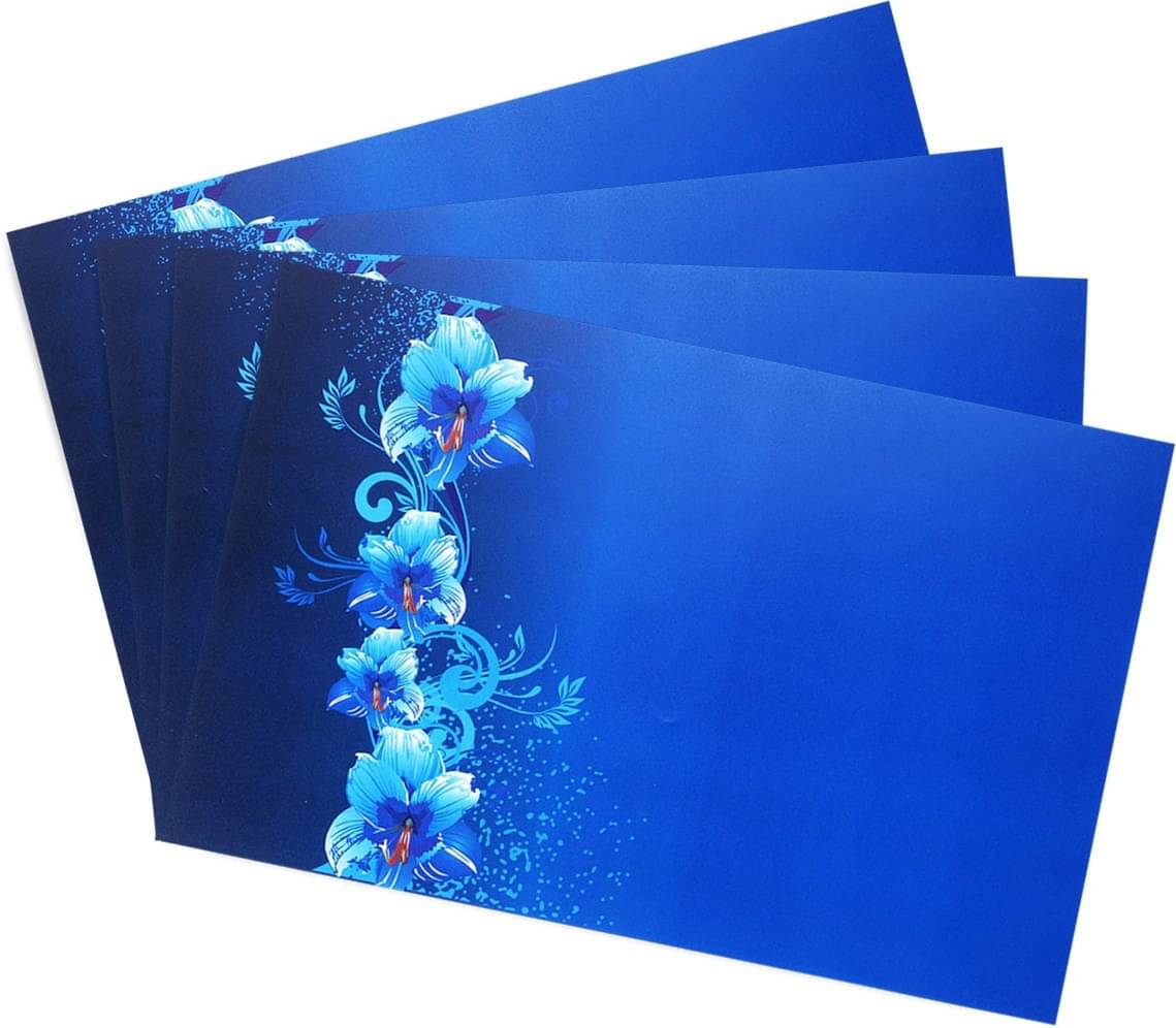 DPA Collection PVC Abstract Table Mats ( 45 cm x 30 cm ) Pack of 4 - Blue DPA Collection PVC Abstract Table Mats ( 45 cm x 30 cm ) Pack of 4 - Blue