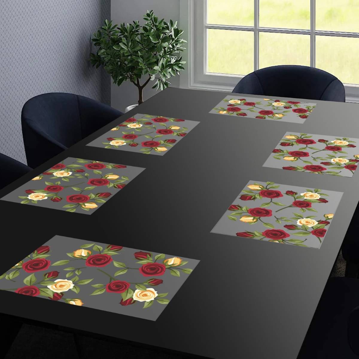 DPA Collection PVC Abstract Table Mats ( 45 cm x 30 cm ) Pack of 6 - Multi DPA Collection PVC Abstract Table Mats ( 45 cm x 30 cm ) Pack of 6 - Multi