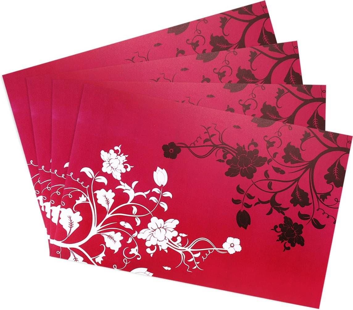     			DPA Collection PVC Abstract Table Mats ( 45 cm x 30 cm ) Pack of 4 - Purple