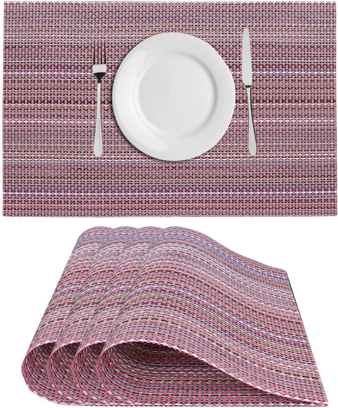     			DPA Collection PVC Abstract Table Mats ( 45 cm x 30 cm ) Pack of 4 - Brown