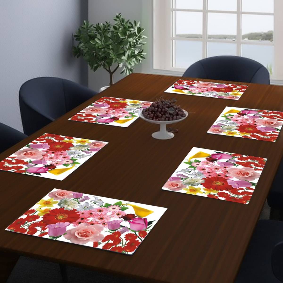     			DPA Collection PVC Abstract Table Mats ( 45 cm x 30 cm ) Pack of 6 - Multi