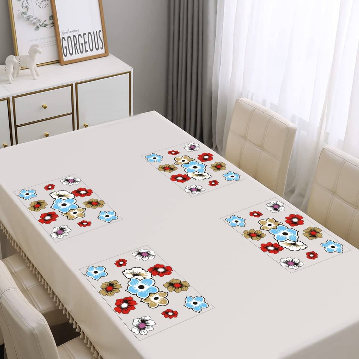     			DPA Collection PVC Abstract Table Mats ( 45 cm x 30 cm ) Pack of 4 - Multi