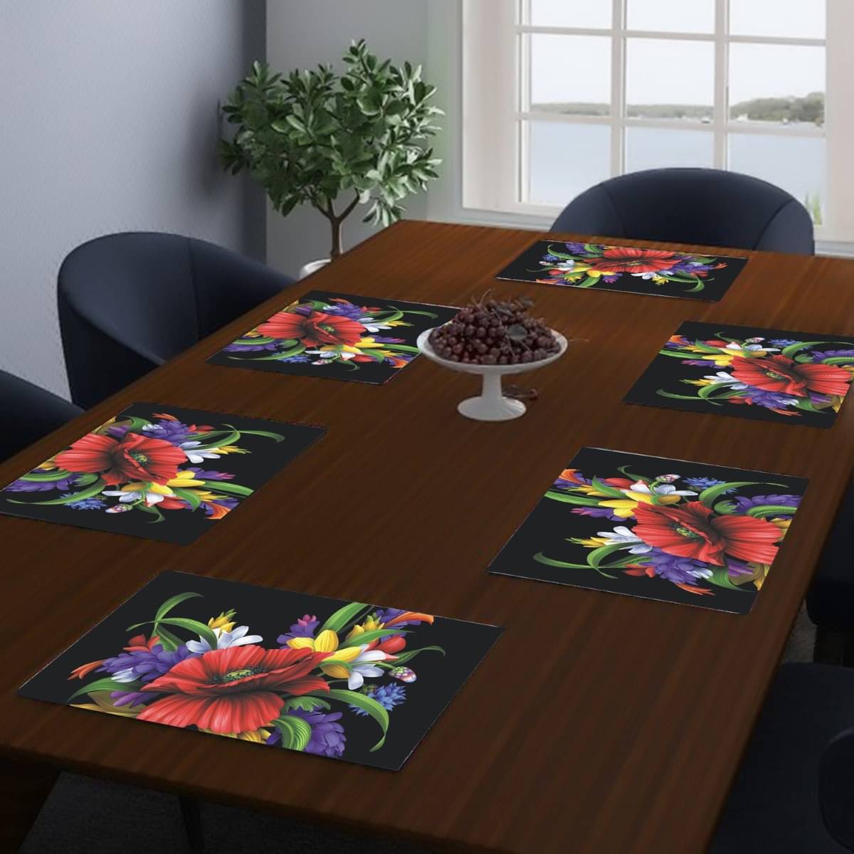 DPA Collection PVC Abstract Table Mats ( 45 cm x 30 cm ) Pack of 6 - Multi DPA Collection PVC Abstract Table Mats ( 45 cm x 30 cm ) Pack of 6 - Multi