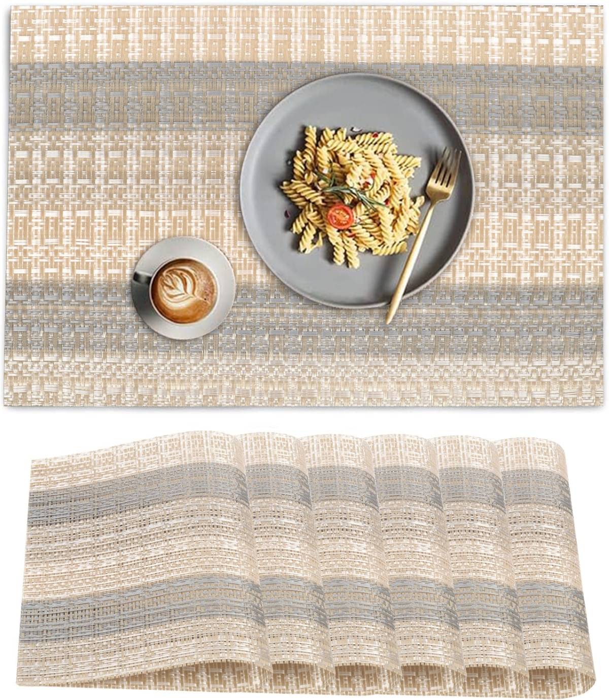 DPA Collection PVC Abstract Table Mats ( 45 cm x 30 cm ) Pack of 6 - Multi DPA Collection PVC Abstract Table Mats ( 45 cm x 30 cm ) Pack of 6 - Multi