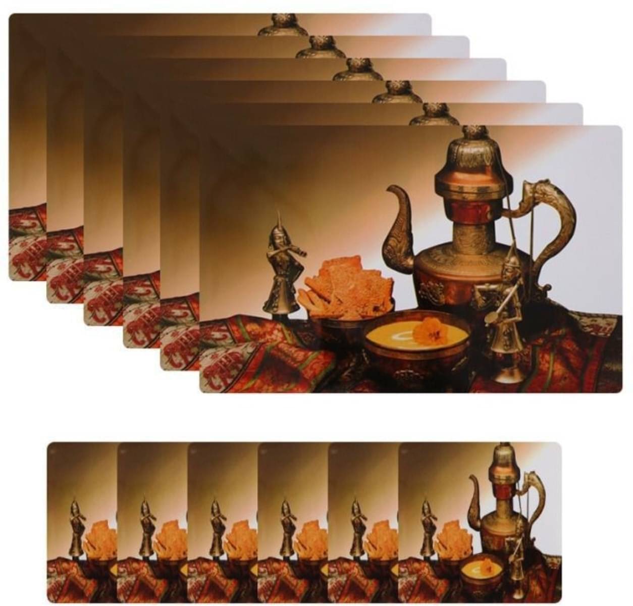     			DPA Collection PVC Abstract Table Mats ( 45 cm x 30 cm ) Pack of 6 - Multi