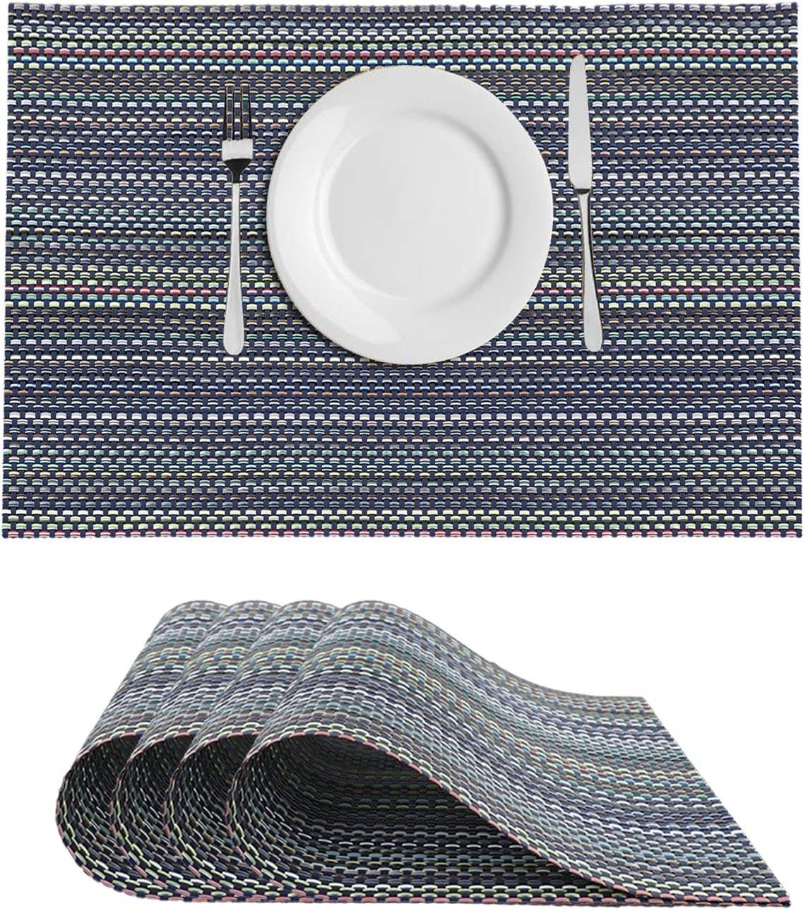 DPA Collection PVC Abstract Table Mats ( 45 cm x 30 cm ) Pack of 4 - Gray DPA Collection PVC Abstract Table Mats ( 45 cm x 30 cm ) Pack of 4 - Gray