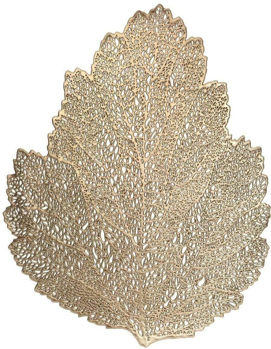     			DPA Collection PVC Abstract Table Mats ( 45 cm x 30 cm ) Pack of 2 - Gold