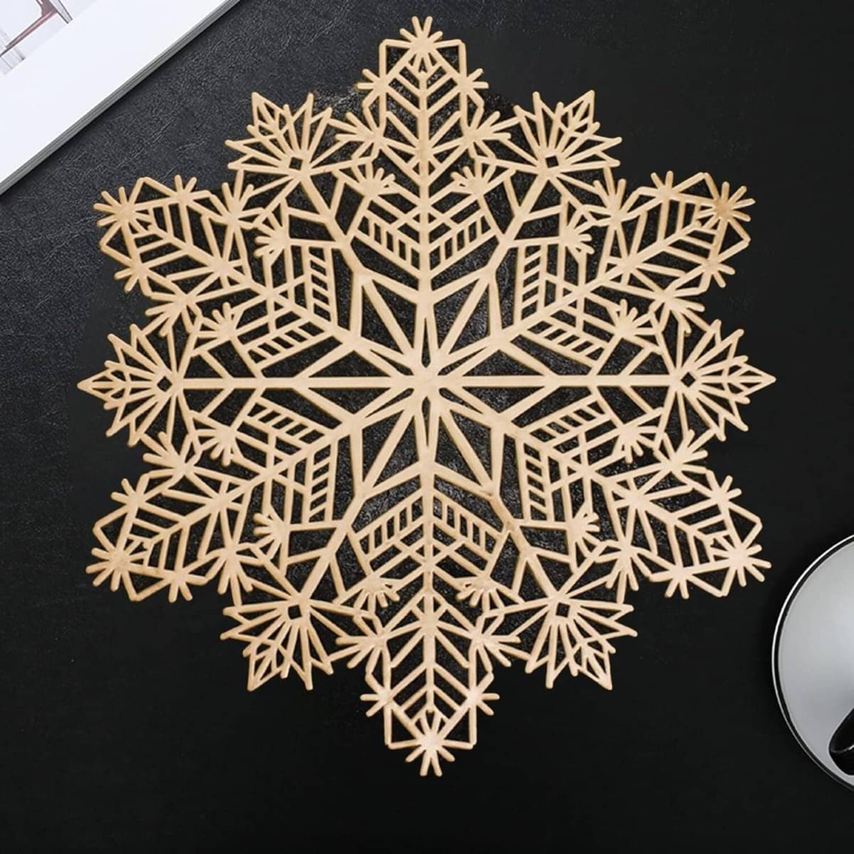     			DPA Collection PVC Abstract Table Mats ( 45 cm x 30 cm ) Pack of 2 - Gold