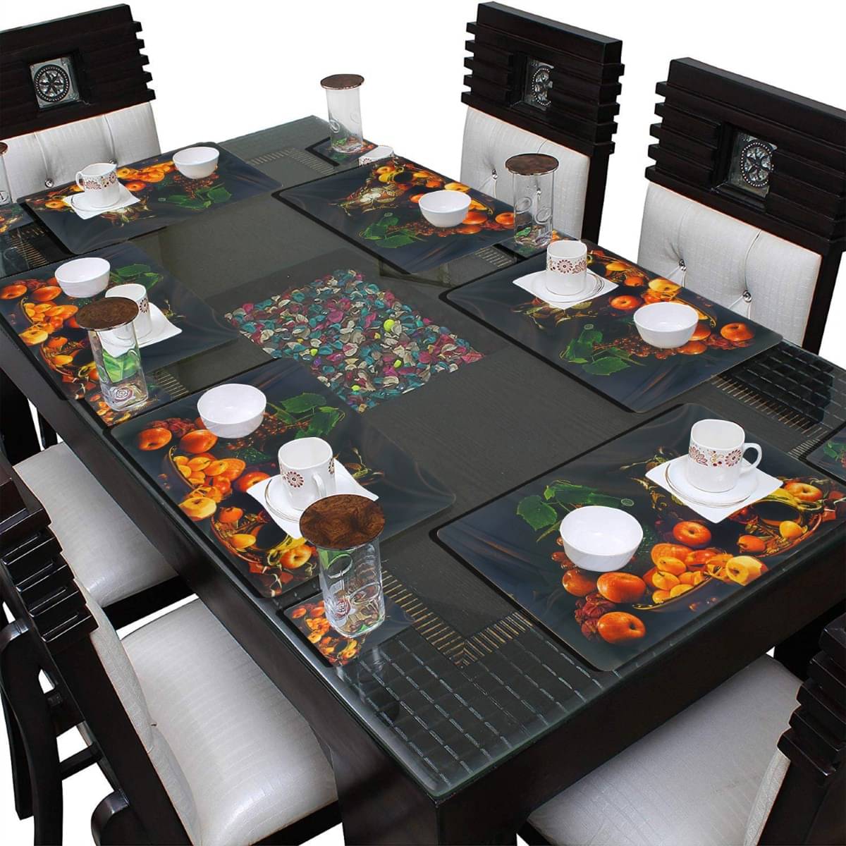 DPA Collection PVC Abstract Table Mats ( 45 cm x 30 cm ) Pack of 12 - Multi DPA Collection PVC Abstract Table Mats ( 45 cm x 30 cm ) Pack of 12 - Multi