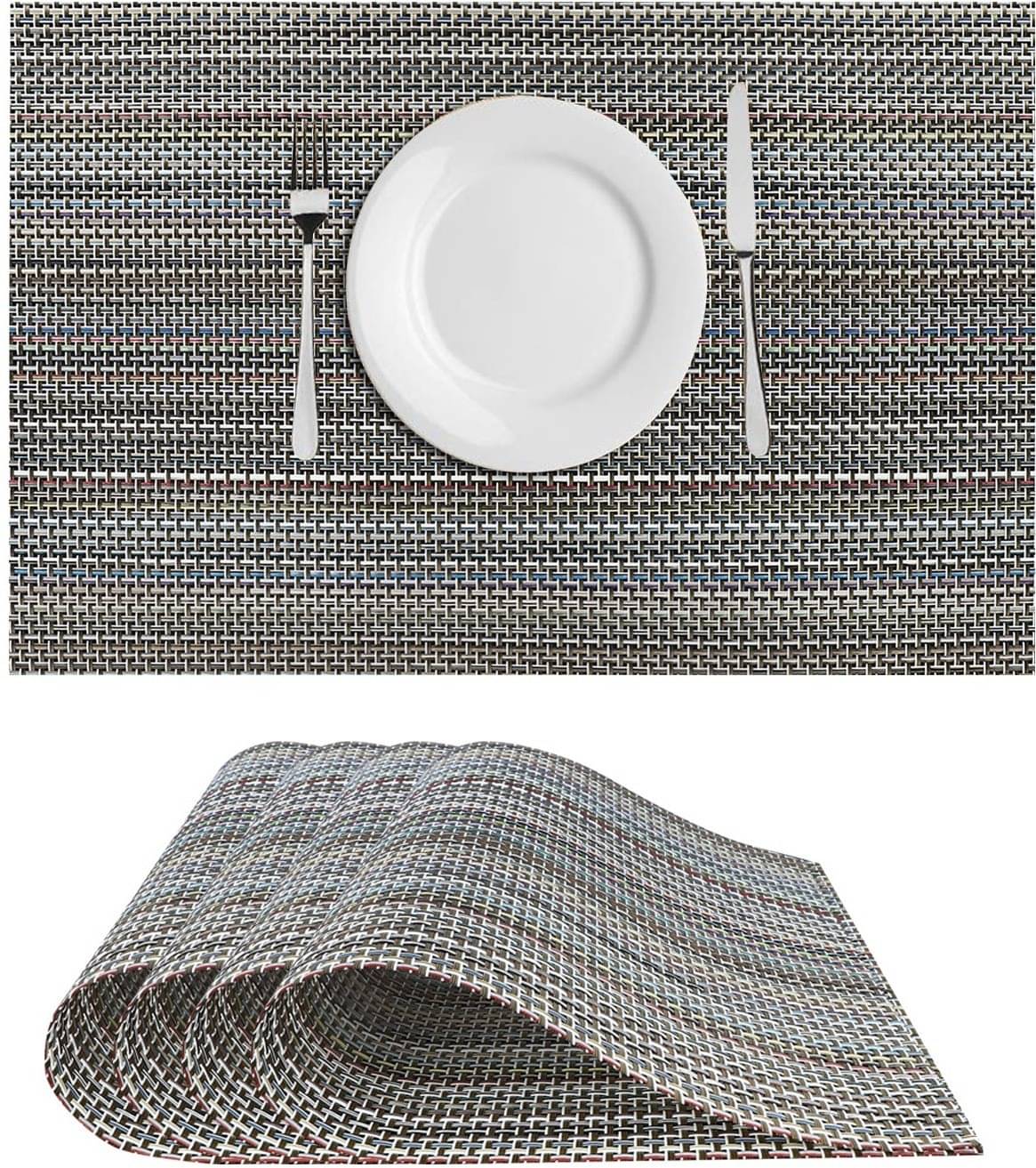 DPA Collection PVC Abstract Table Mats ( 45 cm x 30 cm ) Pack of 4 - Gray DPA Collection PVC Abstract Table Mats ( 45 cm x 30 cm ) Pack of 4 - Gray