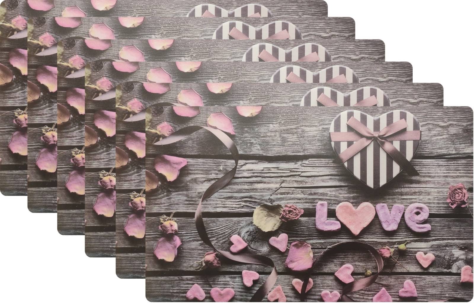     			DPA Collection PVC Abstract Table Mats ( 45 cm x 30 cm ) Pack of 6 - Multi