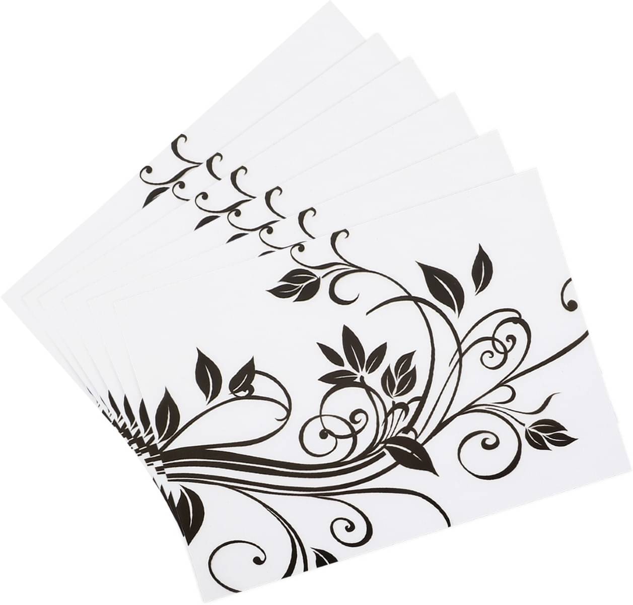     			DPA Collection PVC Abstract Table Mats ( 45 cm x 30 cm ) Pack of 6 - White