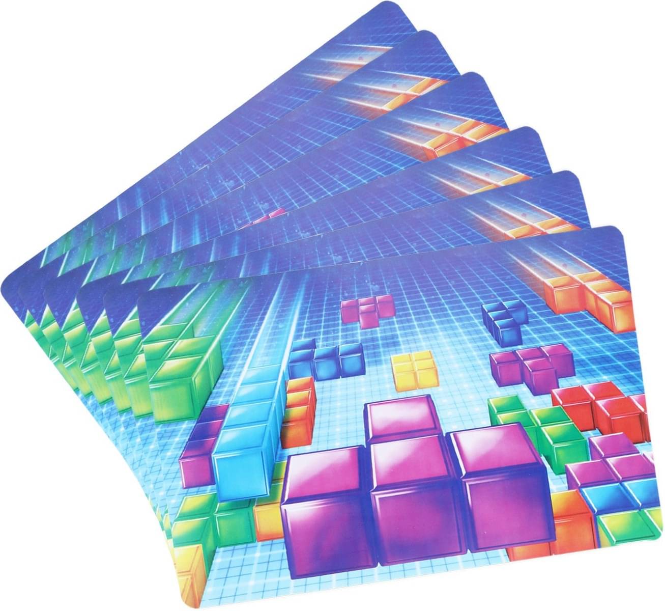 DPA Collection PVC Abstract Table Mats ( 45 cm x 30 cm ) Pack of 6 - Multi DPA Collection PVC Abstract Table Mats ( 45 cm x 30 cm ) Pack of 6 - Multi