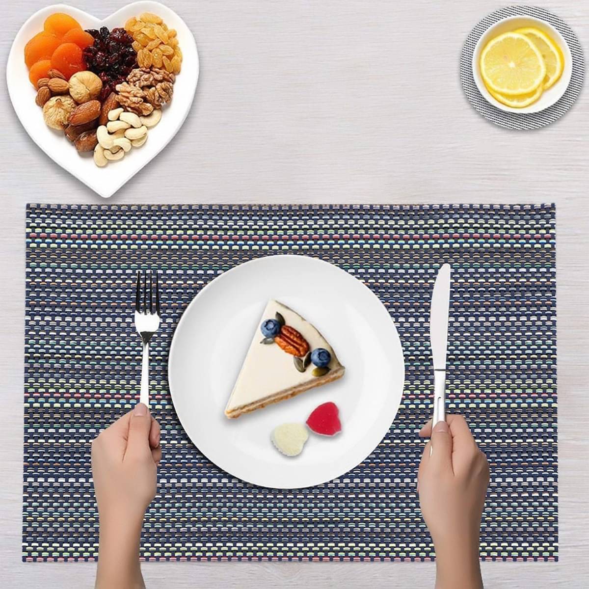 DPA Collection PVC Abstract Table Mats ( 45 cm x 30 cm ) Pack of 2 - Gray DPA Collection PVC Abstract Table Mats ( 45 cm x 30 cm ) Pack of 2 - Gray