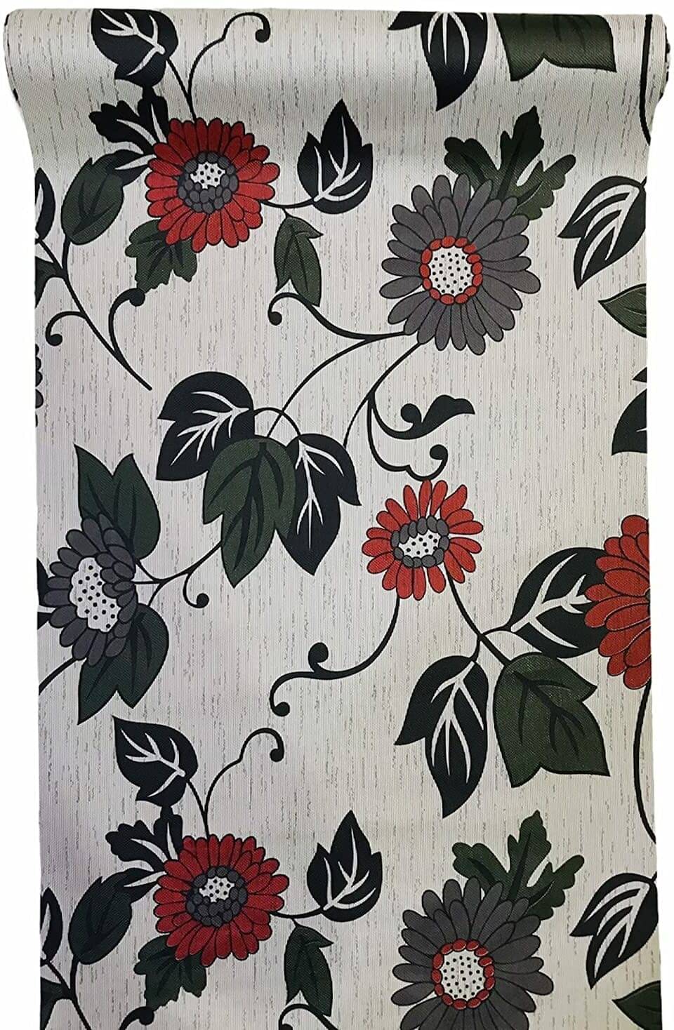 DPA Collection PVC Floral Table Mats ( 45 cm x 30 cm ) Pack of 1 - Gray DPA Collection PVC Floral Table Mats ( 45 cm x 30 cm ) Pack of 1 - Gray