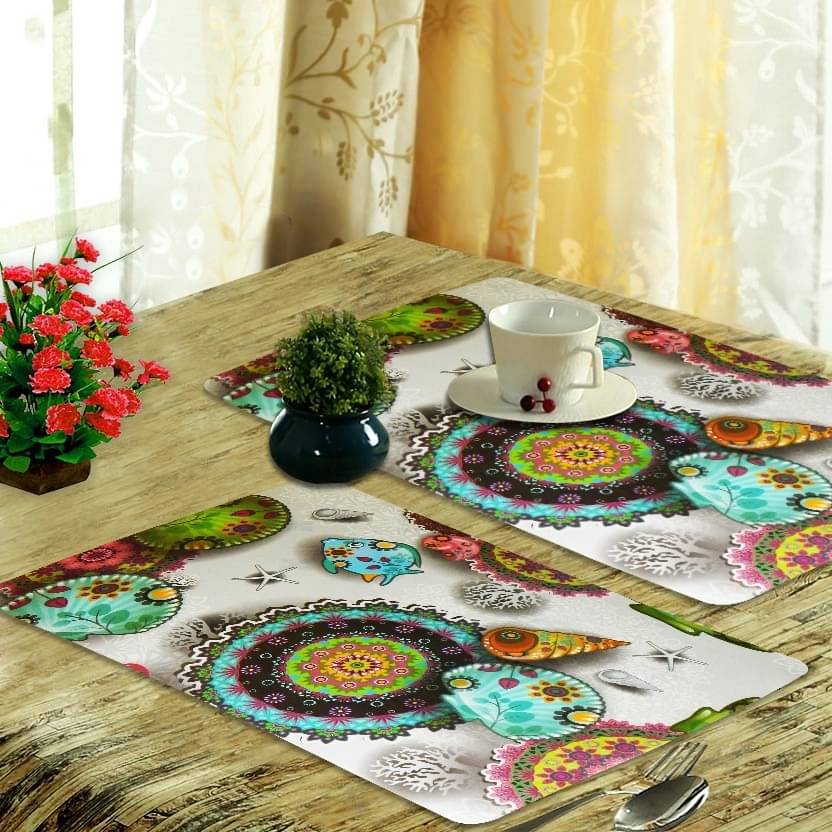 DPA Collection PVC Floral Table Mats ( 45 cm x 30 cm ) Pack of 6 - Multi DPA Collection PVC Floral Table Mats ( 45 cm x 30 cm ) Pack of 6 - Multi