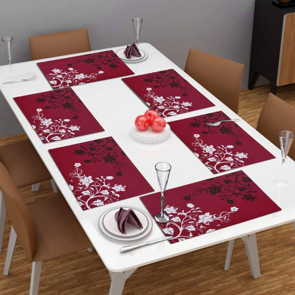 DPA Collection PVC Floral Table Mats ( 45 cm x 30 cm ) Pack of 6 - Purple     			DPA Collection PVC Floral Table Mats ( 45 cm x 30 cm ) Pack of 6 - Purple