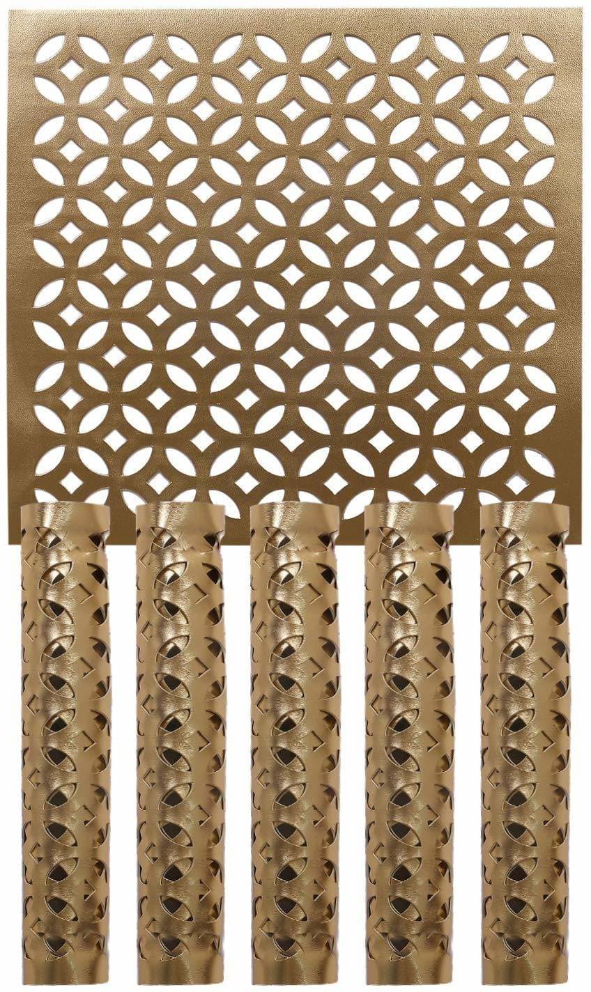     			DPA Collection PVC Geometric Table Mats ( 45 cm x 30 cm ) Pack of 6 - Gold