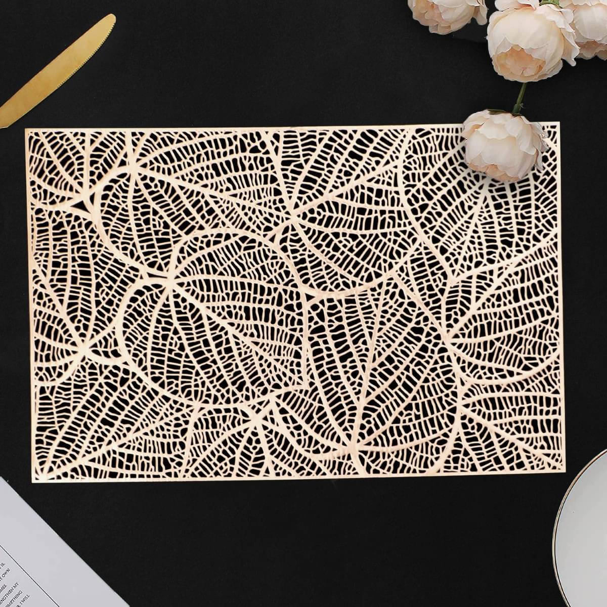 DPA Collection PVC Geometric Table Mats ( 45 cm x 30 cm ) Pack of 2 - Gold DPA Collection PVC Geometric Table Mats ( 45 cm x 30 cm ) Pack of 2 - Gold