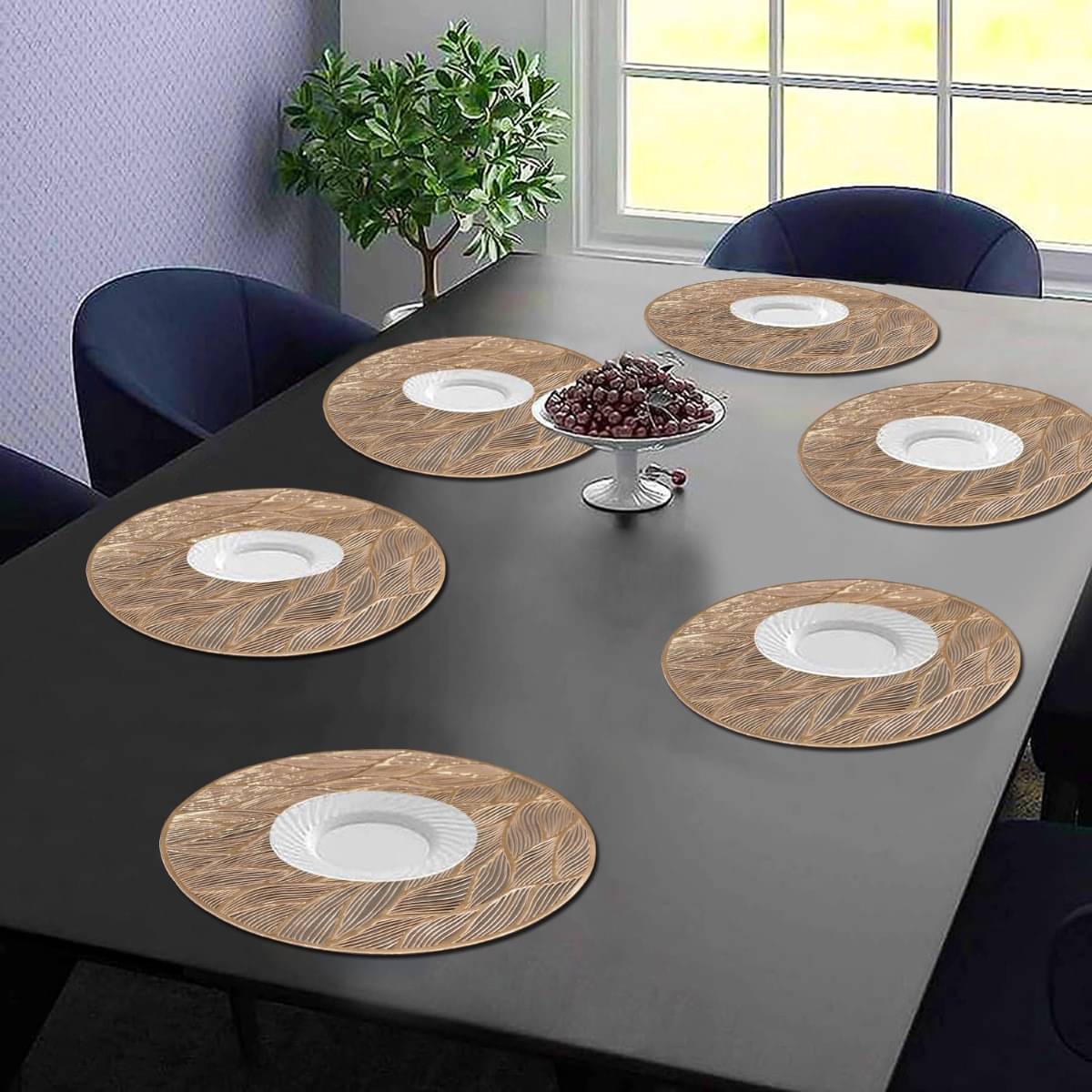 DPA Collection PVC Geometric Table Mats ( 45 cm x 30 cm ) Pack of 6 - Gold DPA Collection PVC Geometric Table Mats ( 45 cm x 30 cm ) Pack of 6 - Gold