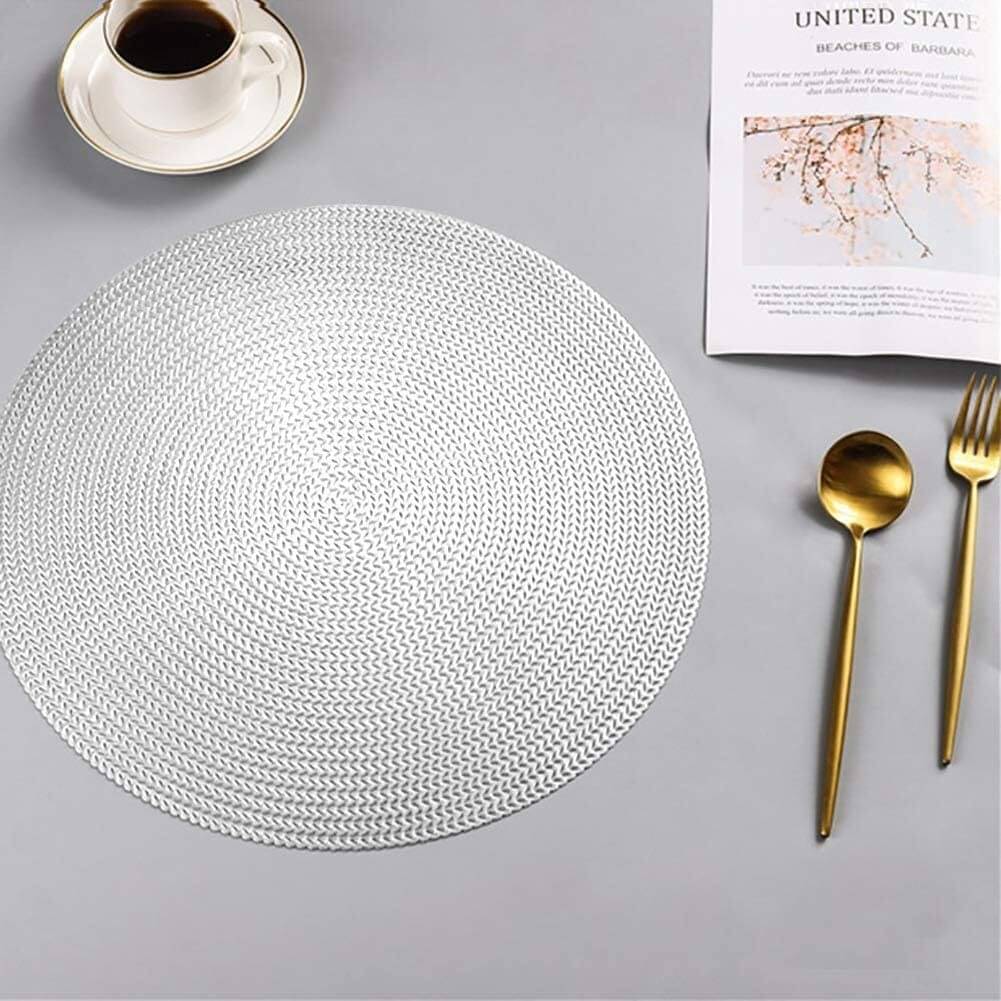 DPA Collection PVC Geometric Table Mats ( 45 cm x 30 cm ) Pack of 2 - Silver DPA Collection PVC Geometric Table Mats ( 45 cm x 30 cm ) Pack of 2 - Silver