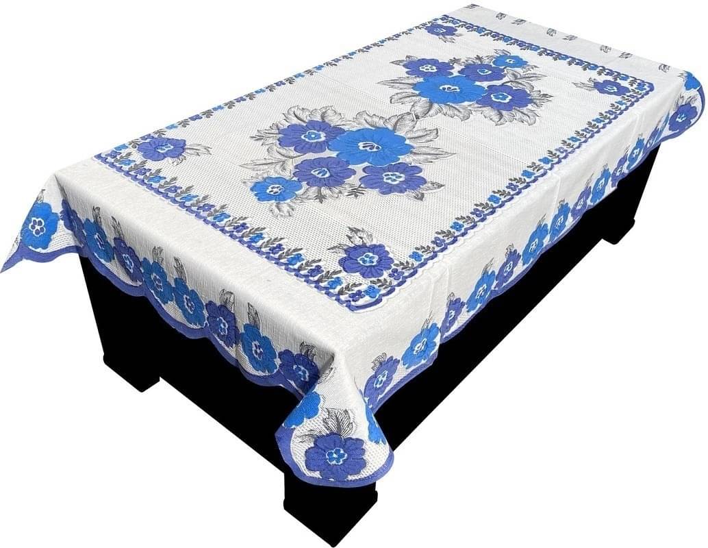 DPA Collection Printed Cotton 4 Seater Rectangle Table Cover ( 152 x 102 ) cm Pack of 1 Blue DPA Collection Printed Cotton 4 Seater Rectangle Table Cover ( 152 x 102 ) cm Pack of 1 Blue