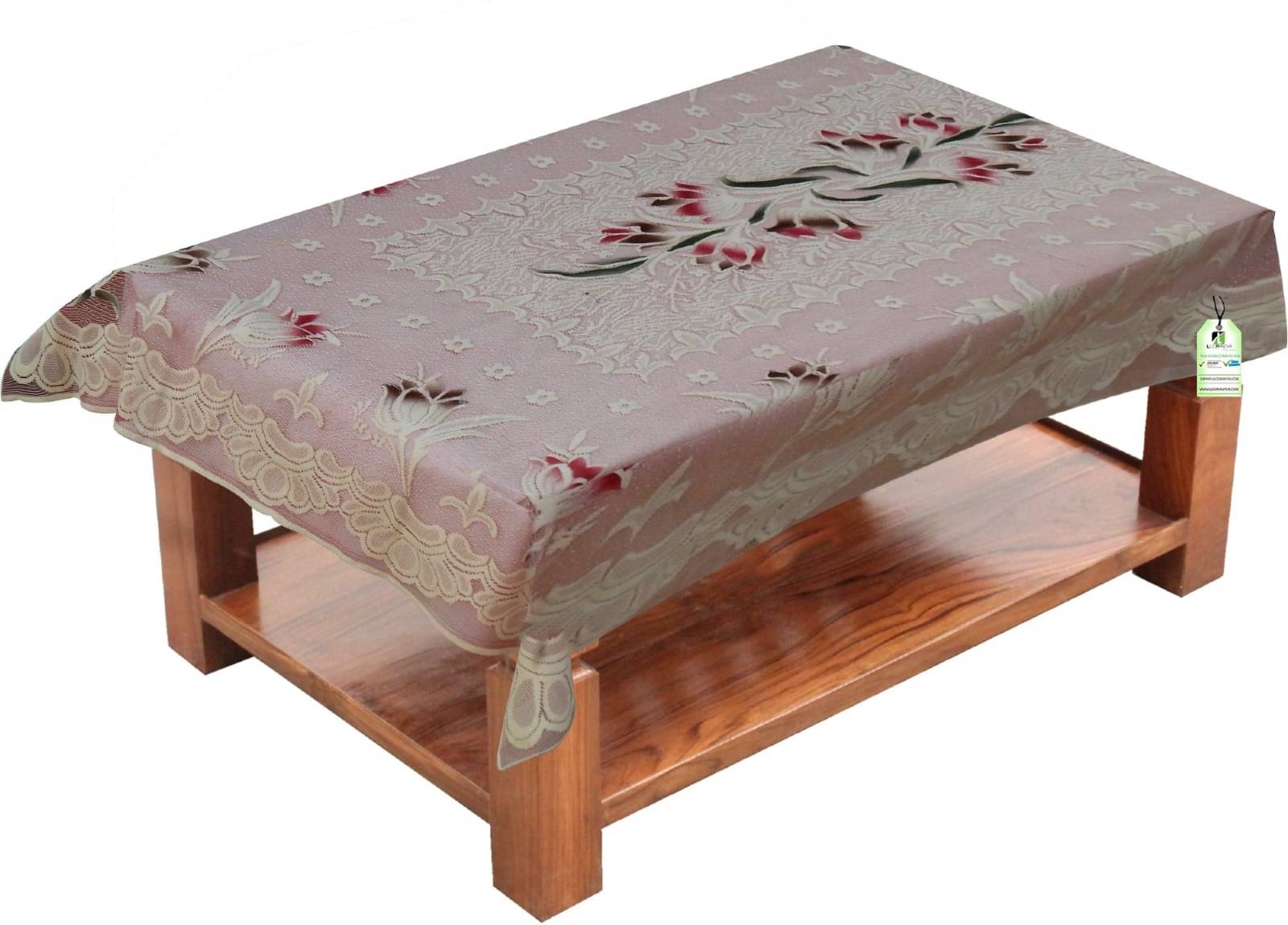     			DPA Collection Printed Cotton 4 Seater Rectangle Table Cover ( 152 x 102 ) cm Pack of 1 Brown