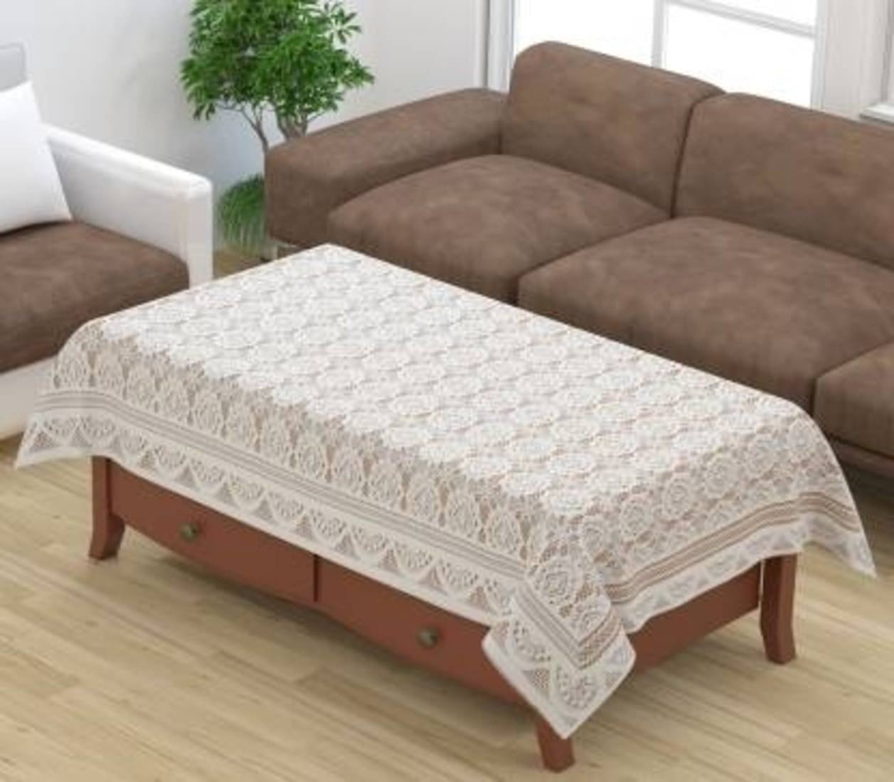 DPA Collection Printed Cotton 4 Seater Rectangle Table Cover ( 122 x 122 ) cm Pack of 1 White DPA Collection Printed Cotton 4 Seater Rectangle Table Cover ( 122 x 122 ) cm Pack of 1 White